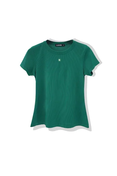 ÁO CỔ TRÒN ÔM TRƠN TAG XANH ĐẬM