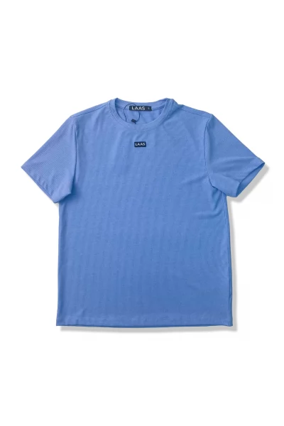 ÁO THUN CỔ TRÒN ĐỐM XANH BIỂN