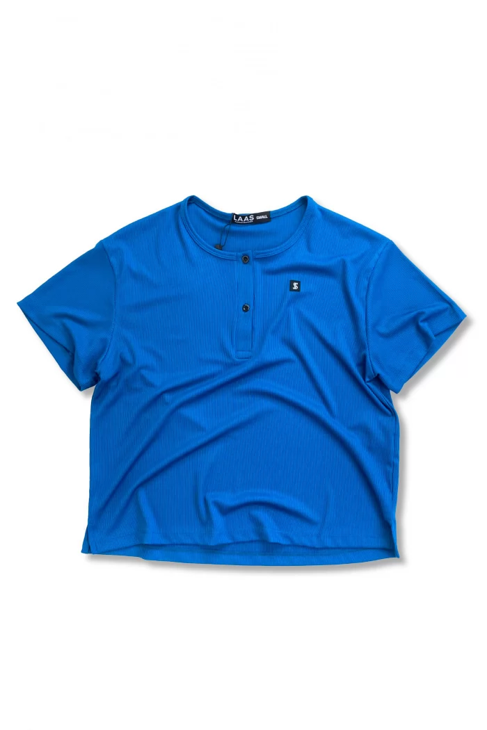 ÁO TRỤ CỔ TRÒN XANH COBAN