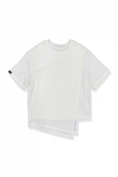 ÁO 2 LỚP VẠT XÉO TRẮNG