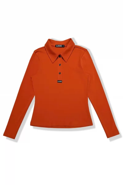 ÁO POLO RIP COTON TAY DÀI CAM NGÓI