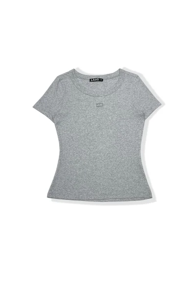 ÁO RIP COTTON CỔ TRÒN TIÊU TRẮNG