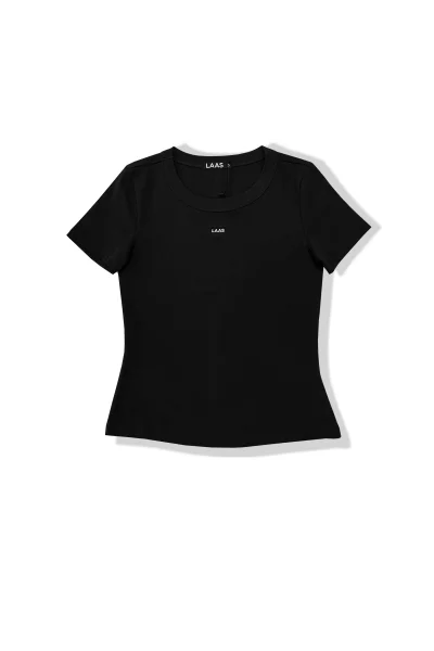 ÁO RIP COTTON CỔ TRÒN ĐEN