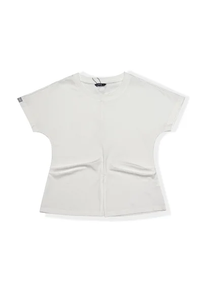 ÁO THUN COTTON XẺ GIỮA TRẮNG