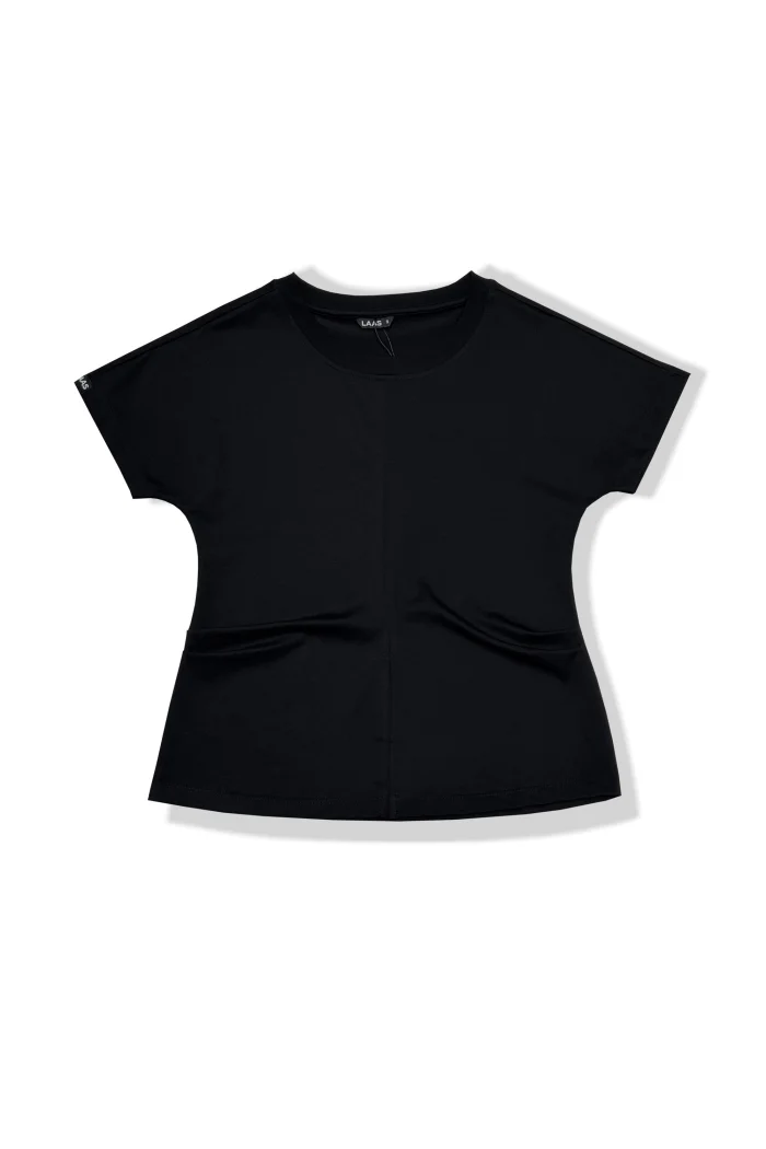 ÁO THUN COTTON XẺ GIỮA ĐEN