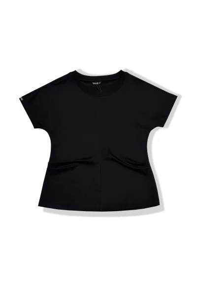 ÁO THUN COTTON XẺ GIỮA ĐEN