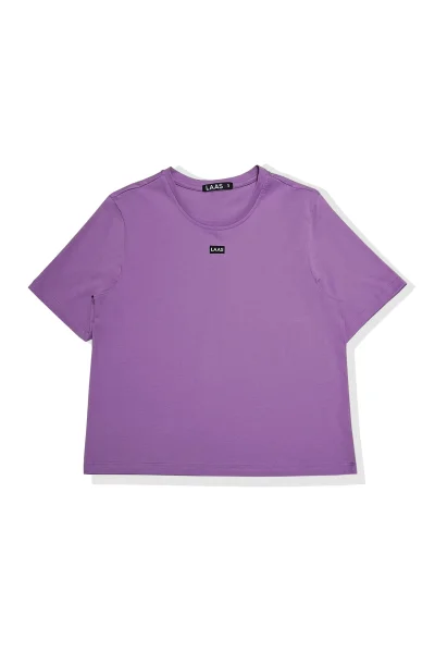 ÁO RỘNG NGẮN COTTON TÍM HỒNG
