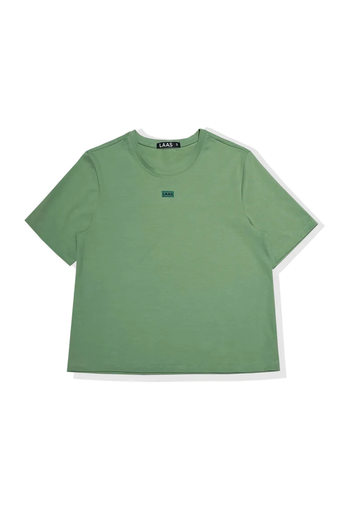 ÁO RỘNG NGẮN COTTON XANH NON