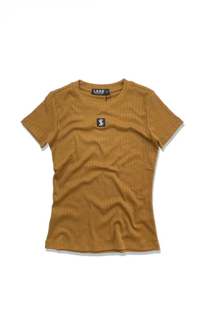 ÁO CỔ TRÒN TAY NGẮN NÂU